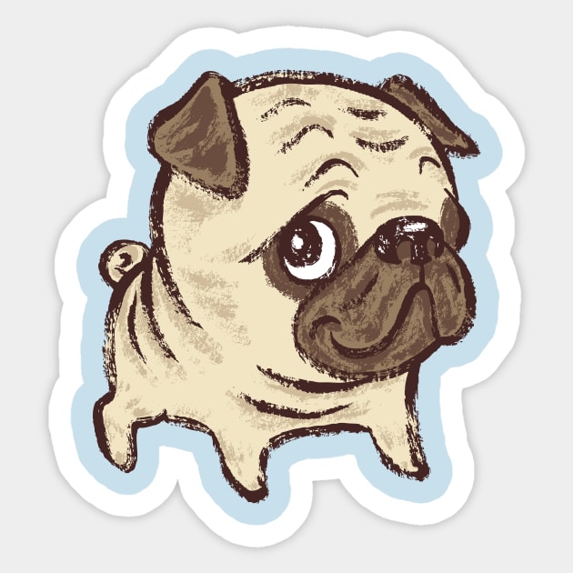 Pug dog Sticker by sanogawa